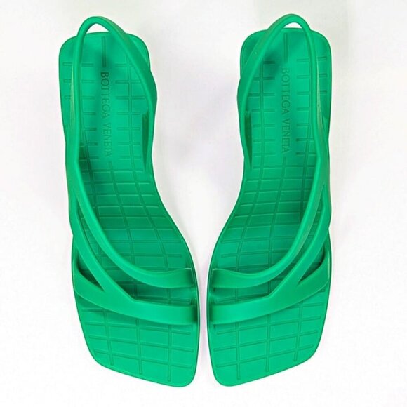 Bottega Veneta Jimbo Women's Slingback Rubber Heeled Sandals Size 38 (MSRP $890) - Picture 6 of 12